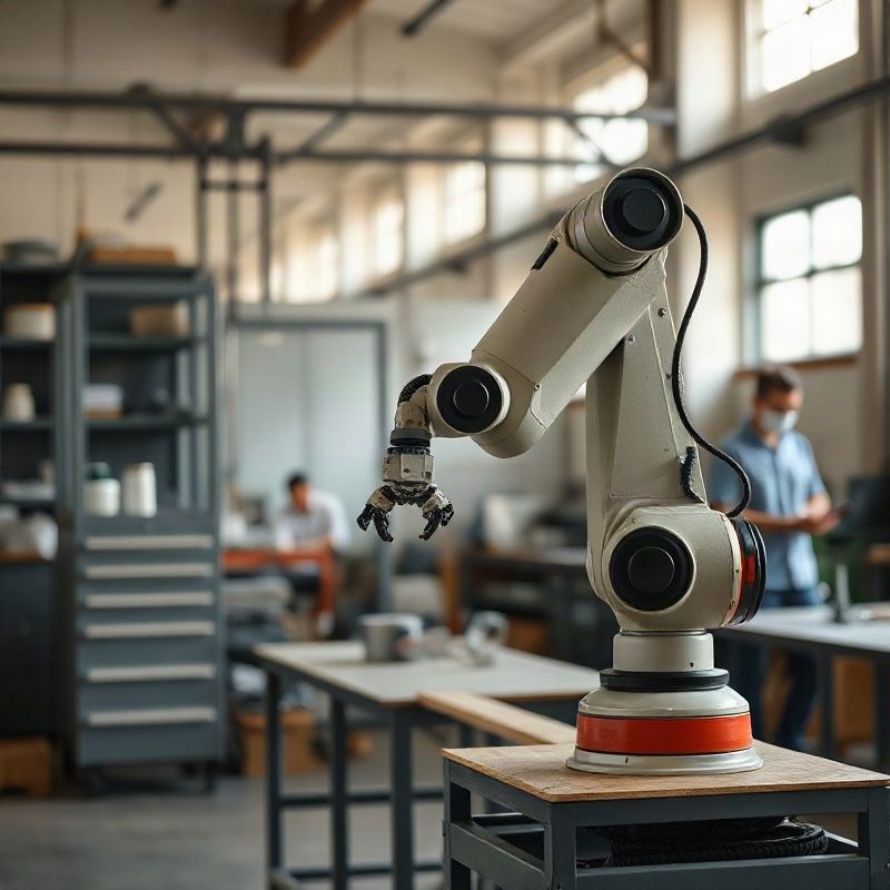 Ambiente industrial com robô colaborativo em Belo Horizonte