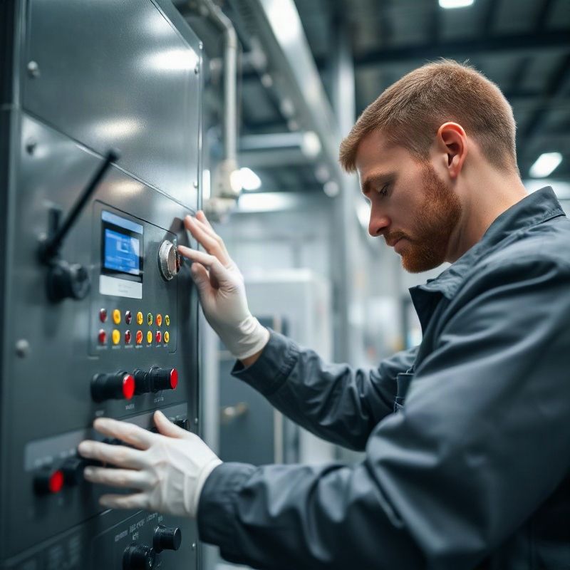 Técnico inspecionando painel de automação em Belo Horizonte